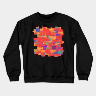 Random Shapes Abstract Pattern Crewneck Sweatshirt